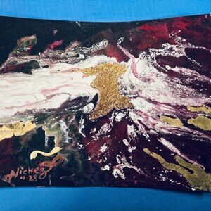 LIMITED EDITION - RARE - "Bailarina" Acrylic Pouring on Conservation Matboard